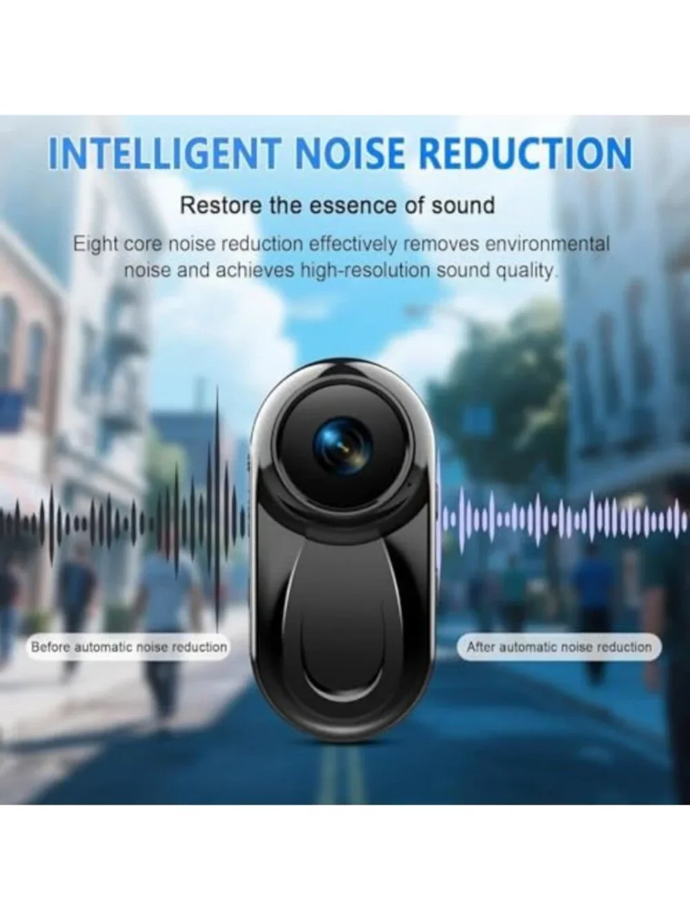 1080P Mini Body Camera, Wearable Video Recorder with 360° Clip for Vlogging